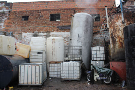 Locally reclaimed materials: water tanks
