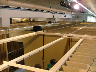 In use: view from above on multiple spaces cut out